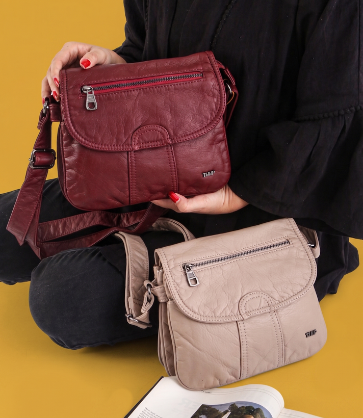 کیف چرم طبیعی زنانه وارداتی - نمای اصلی